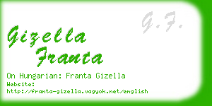 gizella franta business card